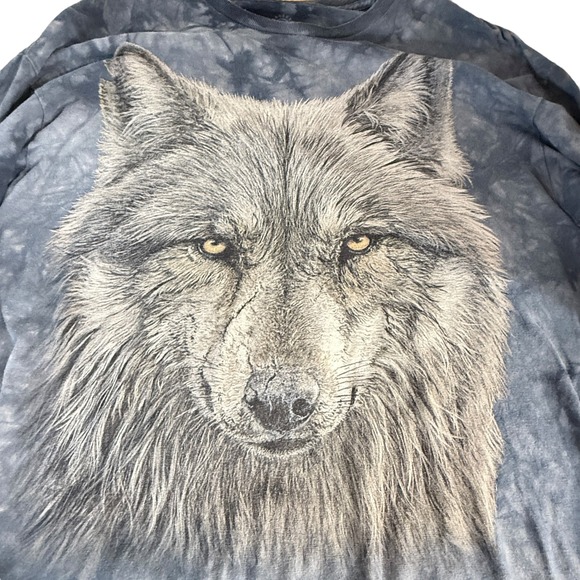 The Mountain Womens Long Sleeve Wolf Tie Dye Graphic T‎ Shirt Top - Picture 6 of 8